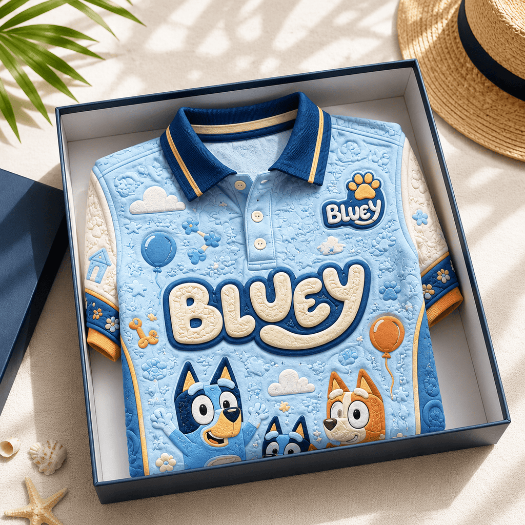 PREMIUM BLU EMBOSS POLO SHIRT NTVA