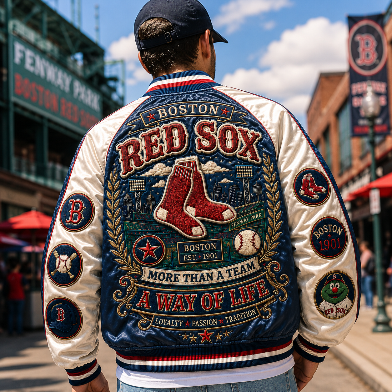 PREMIUM BRX SATIN BASEBALL JACKET NTNA